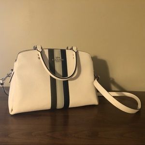 Coach Lillie Carry All with Varsity Stripe; excellent used condition.